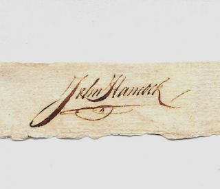 John Hancock Autograph Reprint On Period 1770s Paper