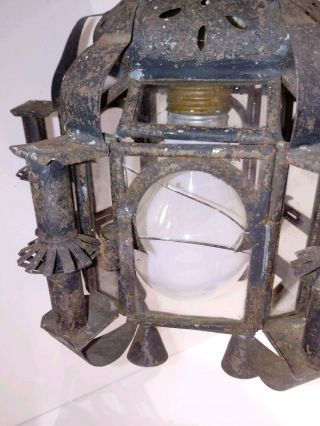 Antique Gothic Lights Pair Mideval Pendant Spanish Tudor Chandelier Parts Repair 9