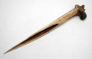Old Vintage Papua Guinea Primitive Cassowary Bone Dagger Knife 2