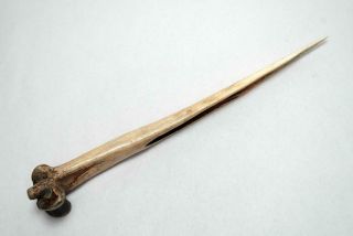 Old Vintage Papua Guinea Primitive Cassowary Bone Dagger Knife 3