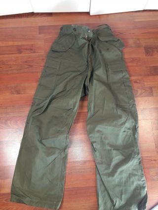 Vtg Old Stock M - 1951 Korean War Field Pants Trousers Regular Small