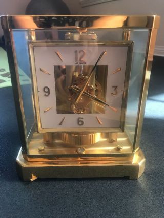 Vintage Lecoultre Atmos Brass Shelf/mantle Clock Model 528 Serial No 2595447