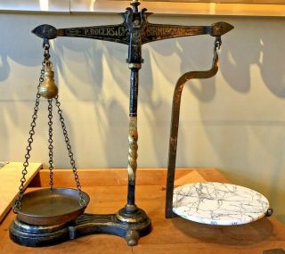 Antique English Apothecary Balance Scale Mid 1800’s 12