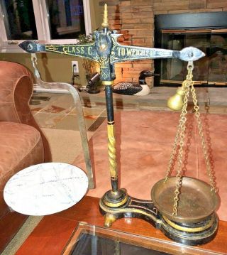 Antique English Apothecary Balance Scale Mid 1800’s