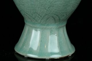 MAY253 KOREAN GORYEO CELADON PORCELAIN BOTTLE VASE ENGRAVING 9