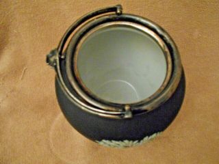 Wedgwood Black Jasperware Biscuit Barrel / Cookie Jar Circa 1870 Rare Pristine 4