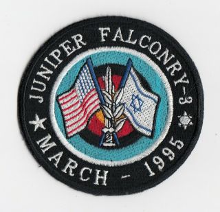 Usaf - Israel Air Force - Exercise Juniper Falconry 1995 Patch - F - 16