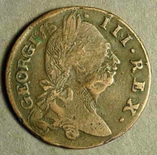 Authentic Post American Revolu War Coin,  Irish 1782,  Pre Treaty Of Paris