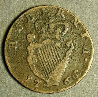 Authentic Pre American Revolutionary War Coin,  Irish 1766 & Post War 1822