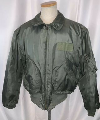 Vintage Usaf Cwu 45/p Aramid Nomex Cold Weather Flight Jacket Sz Xl