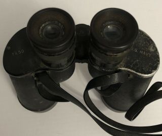 Vintage US Navy Binoculars 7x50 No Maker or Date Serial 12403 7