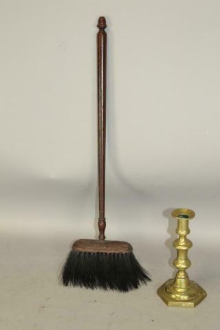 A Fine 19th C Enfield Ct Shaker Hearth Brush Broom Horsehair Bristles