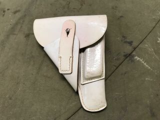 2a Post Wwii German Walther Pp Ppk Leather Holster - White