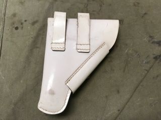 2A POST WWII GERMAN WALTHER PP PPK LEATHER HOLSTER - WHITE 4