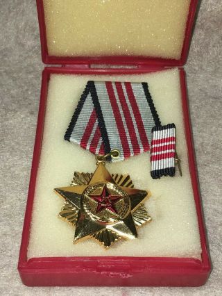 Peoplis Republic Of China Merit Medal 3rd Class Cased