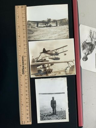 WWII AVIIAITON PEARL HARBOR? 11 P T SEA PLANES PILOTS 1 JAPANESE VINTAGE PHOTOS 4