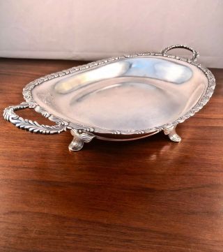 Stunning Tiffany & Co.  Sterling Silver Footed Serving Tray / Platter: Wave Edge