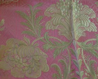 Vintage Antique French Silk Brocade Uu200