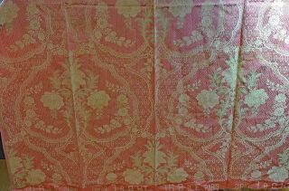 VINTAGE ANTIQUE FRENCH SILK BROCADE UU200 4