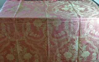 VINTAGE ANTIQUE FRENCH SILK BROCADE UU200 6