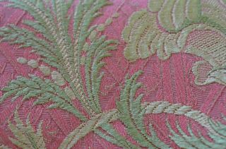 VINTAGE ANTIQUE FRENCH SILK BROCADE UU200 9