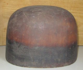 Antique Millinery Wood Hat Block Form Mold With 20 5/8 " Circumference