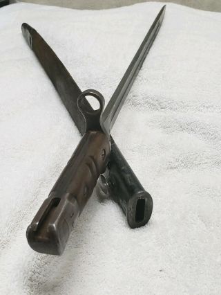 British ? M1913/17 Bayonet & Scabbard By Remington Knife Blade WW1 WW2 5