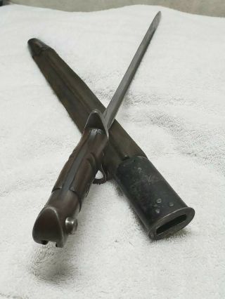 British ? M1913/17 Bayonet & Scabbard By Remington Knife Blade WW1 WW2 6