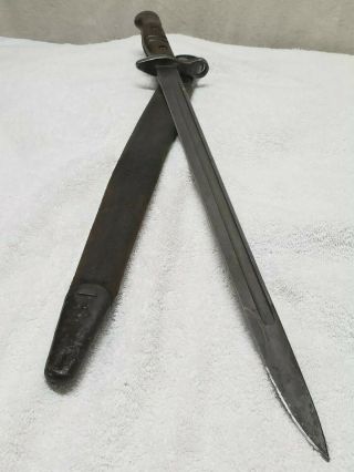 British ? M1913/17 Bayonet & Scabbard By Remington Knife Blade WW1 WW2 7