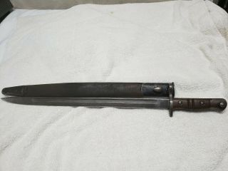 British ? M1913/17 Bayonet & Scabbard By Remington Knife Blade WW1 WW2 8