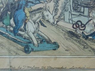 Antique The March of Intellect Political Satire Rare 1829 framed Poster Print 5