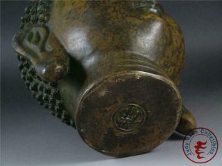 Very Large Old Chinese Tibet Bronze Made Tibetan Buddha Sakyamuni Head Statue 9