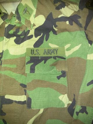 Army BDU Top With Medical Patch,  Captain Rank,  And American Flag 2