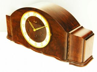 Art Deco Westminster Chiming Mantel Clock From Kienzle Black Forest