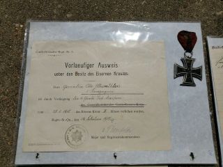 WW1 Iron Cross Medal/ Hindenburg Cross set with Letter and Envelope.  Great Item 8