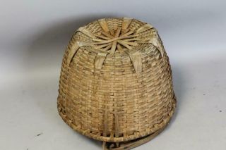 VERY RARE LARGE 19TH C SWING HANDLE BASKET IN THE BEST GRUNGY SURFACE 9
