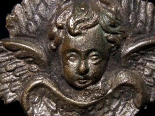 VERY RARE POST BYZANTINE SILVER RELIGIOUS ANGEL MOUNT DECORATION - APPLIQUE, 4