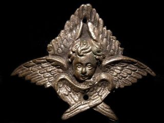 VERY RARE POST BYZANTINE SILVER RELIGIOUS ANGEL MOUNT DECORATION - APPLIQUE, 5