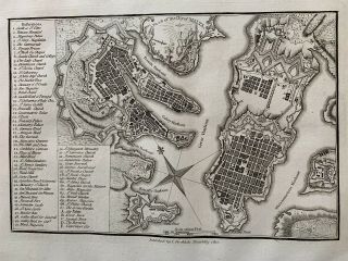 1800 Malta Valletta City Plan Antique Map By John Stockdale 219 Years Old