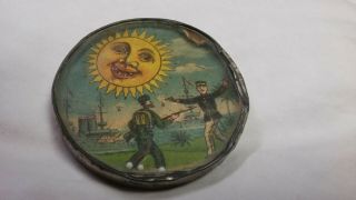 ANTIQUE Vintage WAR TIME Dexterity Puzzle Game Toy - SUN ' S EYES MOVE - Mirrored 3