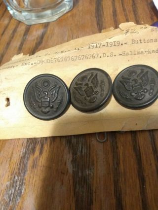 Ww1 Brass Eagle Us Cavalry Bridle Rosettes/buttons