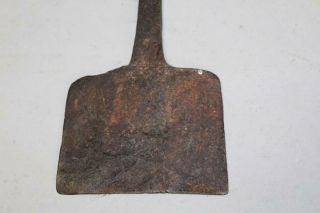 A RARE 17TH C PILGRIM PERIOD ENGLAND WROUGHT IRON SPATULA IN OLD SURFACE 5