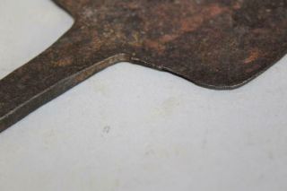 A RARE 17TH C PILGRIM PERIOD ENGLAND WROUGHT IRON SPATULA IN OLD SURFACE 6