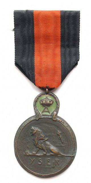 Belgium Perfect Old World War 1 Yser Medal