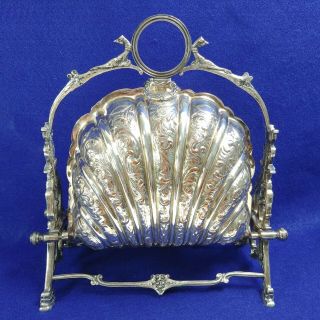 Victorian Biscuit Bun Warmer Cookie Box Antique English Silver Plate Over Copper