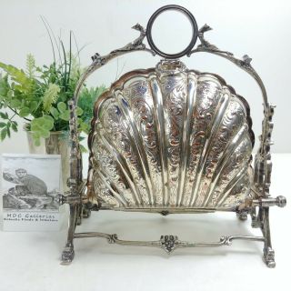 Victorian Biscuit Bun Warmer Cookie Box Antique English Silver Plate Over Copper 2