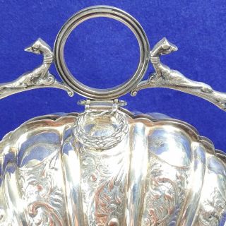 Victorian Biscuit Bun Warmer Cookie Box Antique English Silver Plate Over Copper 9