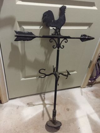 Antique Weather Vane Rooster.  Cast Iron.
