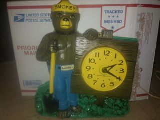 Vintage Smokey The Bear Clock 