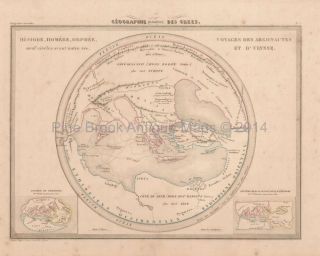 Ancient Greek Geography Antique Map Malte Brun 1850